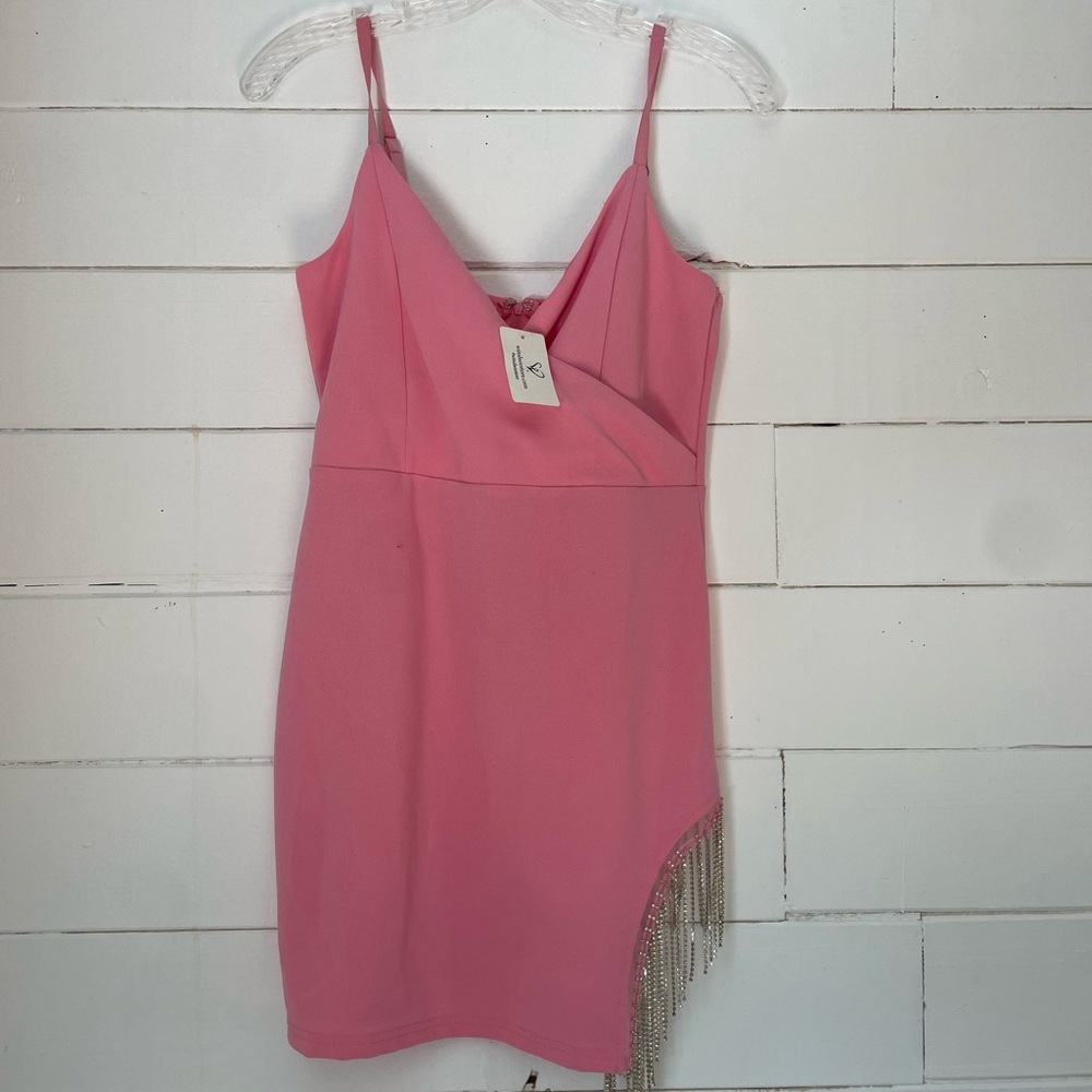 NWT Windsor Pink Rhinestones Dress